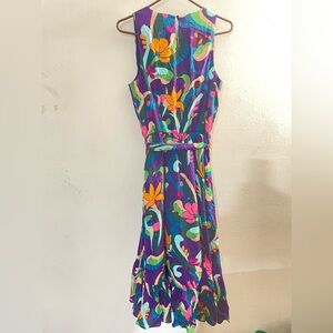 INC INTERNATIONAL CONCEPTS Women's Luciana Garden V-Neck Printed Hi-Low Dress